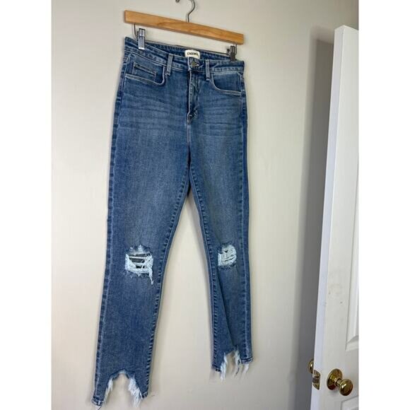 NEW L'Agence High Line High Rise Skinny Jeans Women's Sodalite Destruct Size: 26 - Picture 3 of 7